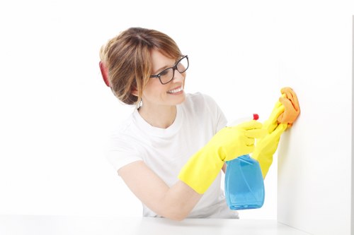 Cleaning team preparing a rental property for move out